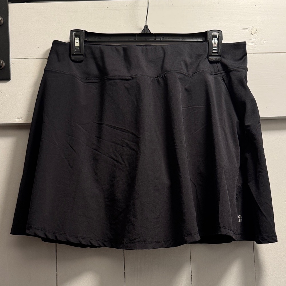 All in Motion Black Athletic Skort Attached Shorts Large L Pockets Tennis Golf